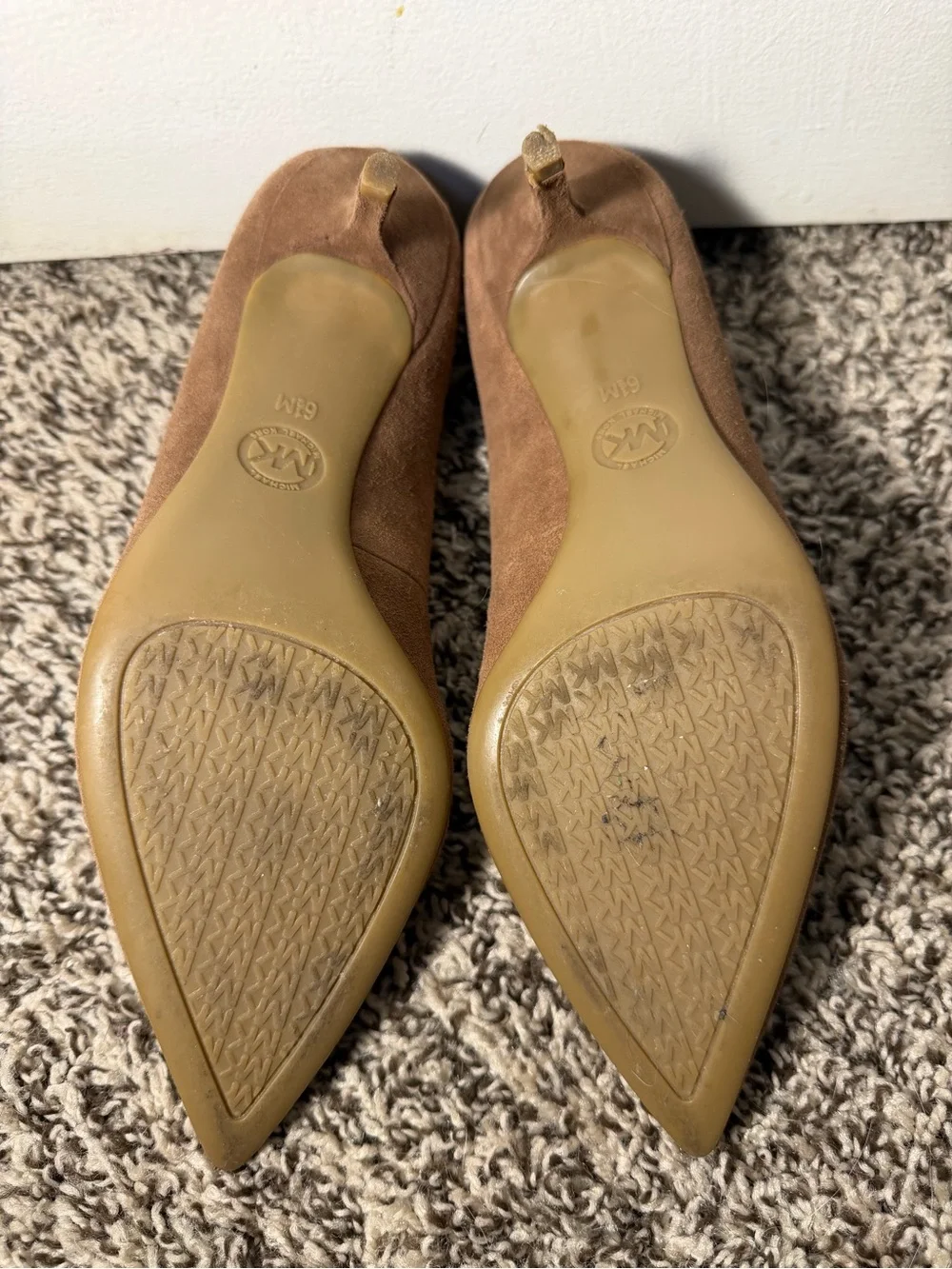 Michael Kors Tan Suede Pointed-Toe Heels